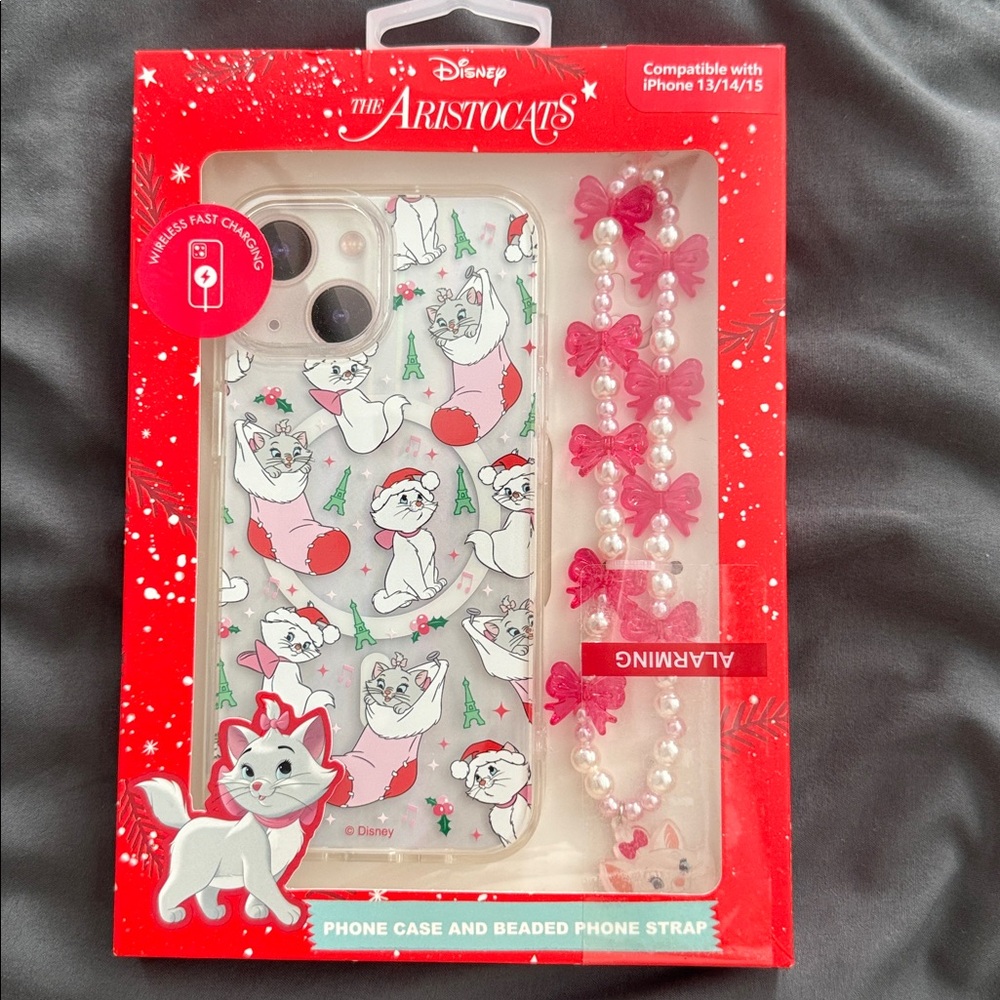 Disney Red and White holiday The Aristocats Marie iPhone 13/14/15 Case Christmas